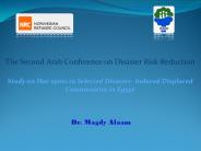 The Second Arab Conference on Disaster Risk Reduction