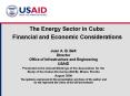 The Energy Sector in Cuba: Financial and Economic Considerations PowerPoint PPT Presentation