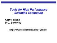 Tools for High Performance Scientific Computing