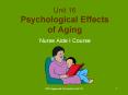 Unit 16 Psychological Effects of Aging PowerPoint PPT Presentation
