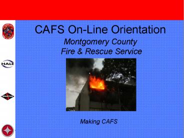 MCFRS Hale Q-MAX CAFSPro Operator Orientation