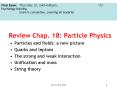 Review Chap. 18: Particle Physics PowerPoint PPT Presentation