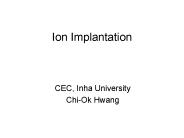 Ion Implantation