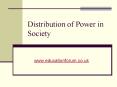 Distribution of Power in Society PowerPoint PPT Presentation