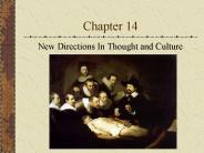 New Directions In Thought and Culture