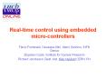 Real-time control using embedded micro-controllers PowerPoint PPT Presentation