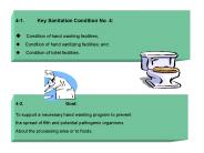 4-1.     Key Sanitation Condition No. 4: