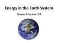 Energy in the Earth System PowerPoint PPT Presentation