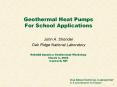 Geothermal Heat Pumps For School Applications PowerPoint PPT Presentation