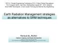 Earth Radiation Management strategies as alternatives to SRM techniques PowerPoint PPT Presentation