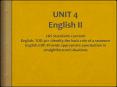 UNIT 4 English II PowerPoint PPT Presentation