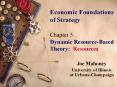 Economic Foundations of Strategy Chapter 5: Dynamic Resource-Based Theory: Resources PowerPoint PPT Presentation