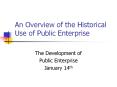 An Overview of the Historical Use of Public Enterprise PowerPoint PPT Presentation