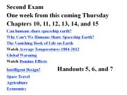 Ground Rules, exams, etc. (no 