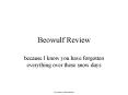 Beowulf Review PowerPoint PPT Presentation