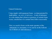 Natural Deduction: