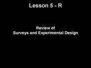 Lesson 5 - R