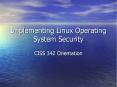 Implementing Linux Operating System Security PowerPoint PPT Presentation