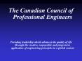 The Canadian Council of Professional Engineers PowerPoint PPT Presentation