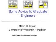 Some Advice to Graduate Engineers