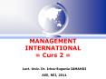 MANAGEMENT INTERNATIONAL = Curs 2 = PowerPoint PPT Presentation