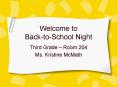 Welcome to Back-to-School Night PowerPoint PPT Presentation