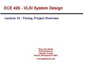 ECE 426 - VLSI System Design