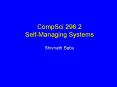 CompSci 296.2 Self-Managing Systems PowerPoint PPT Presentation