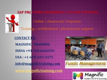 SAP FM ONLINE TRAINING IN INDIA