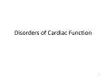 Disorders of Cardiac Function PowerPoint PPT Presentation