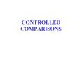 CONTROLLED COMPARISONS PowerPoint PPT Presentation