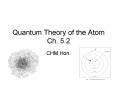 Quantum Theory of the Atom Ch. 5.2 PowerPoint PPT Presentation