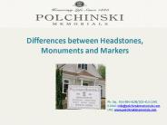 Differences between Headstones, Monuments and Markers