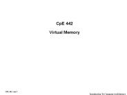 CpE 442 Virtual Memory