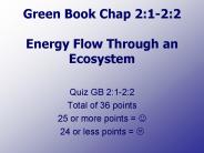 Green Book Chap 2:1-2:2 Energy Flow Through an Ecosystem