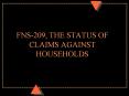 FNS-209, THE STATUS OF CLAIMS AGAINST HOUSEHOLDS PowerPoint PPT Presentation
