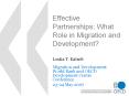 Effective Partnerships: What Role in Migration and Development? PowerPoint PPT Presentation