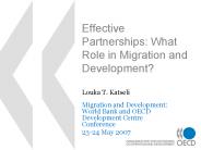 Effective Partnerships: What Role in Migration and Development?