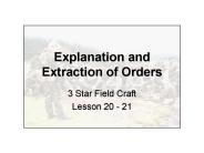 Explanation and Extraction of Orders