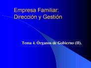 Empresa Familiar: Direcci