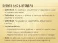 Events and listeners PowerPoint PPT Presentation