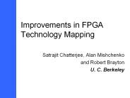 Improvements in FPGA Technology Mapping