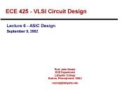 ECE 425 - VLSI Circuit Design