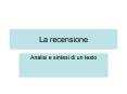 La recensione PowerPoint PPT Presentation