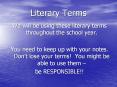 Literary Terms PowerPoint PPT Presentation