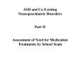 ASD and Co-Existing Neuropsychiatric Disorders PowerPoint PPT Presentation
