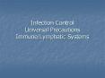 Infection Control Universal Precautions Immune/Lymphatic Systems PowerPoint PPT Presentation