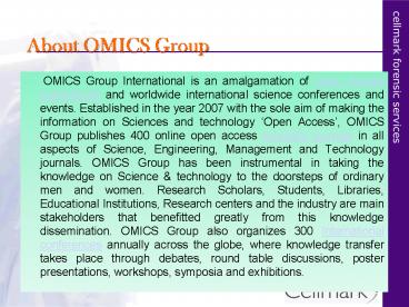 About OMICS Group