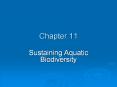 Sustaining Aquatic Biodiversity PowerPoint PPT Presentation