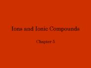Ions and Ionic Compounds